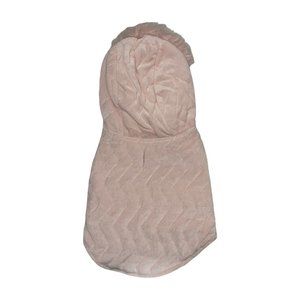 NWT Top Paw Pink Fur Faux Velvet Jacket Hoodie Hooded Outerwear Dog M